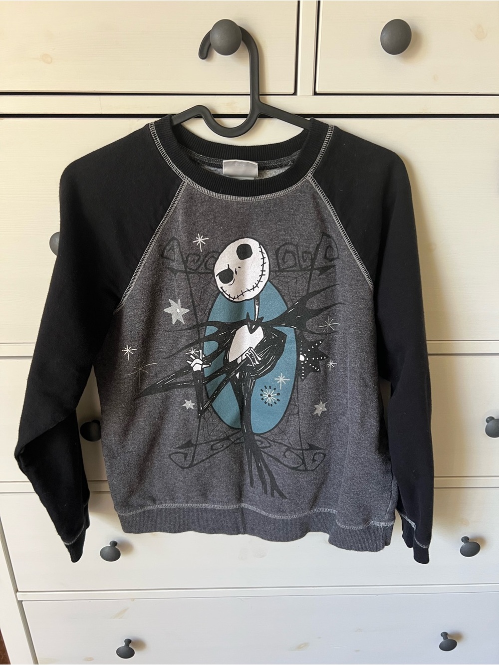 Disney Kids Black & Charcoal Jack Skellington Pullover sweatshirt